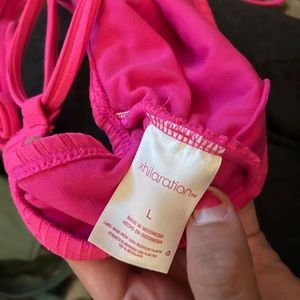 Bright hot pink bikini top